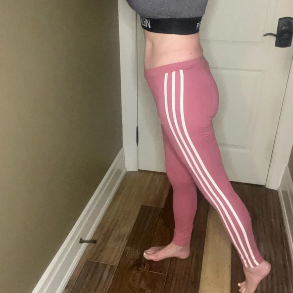 XS Adidas Three Stripes Leggings Tights - Picture 2 of 7